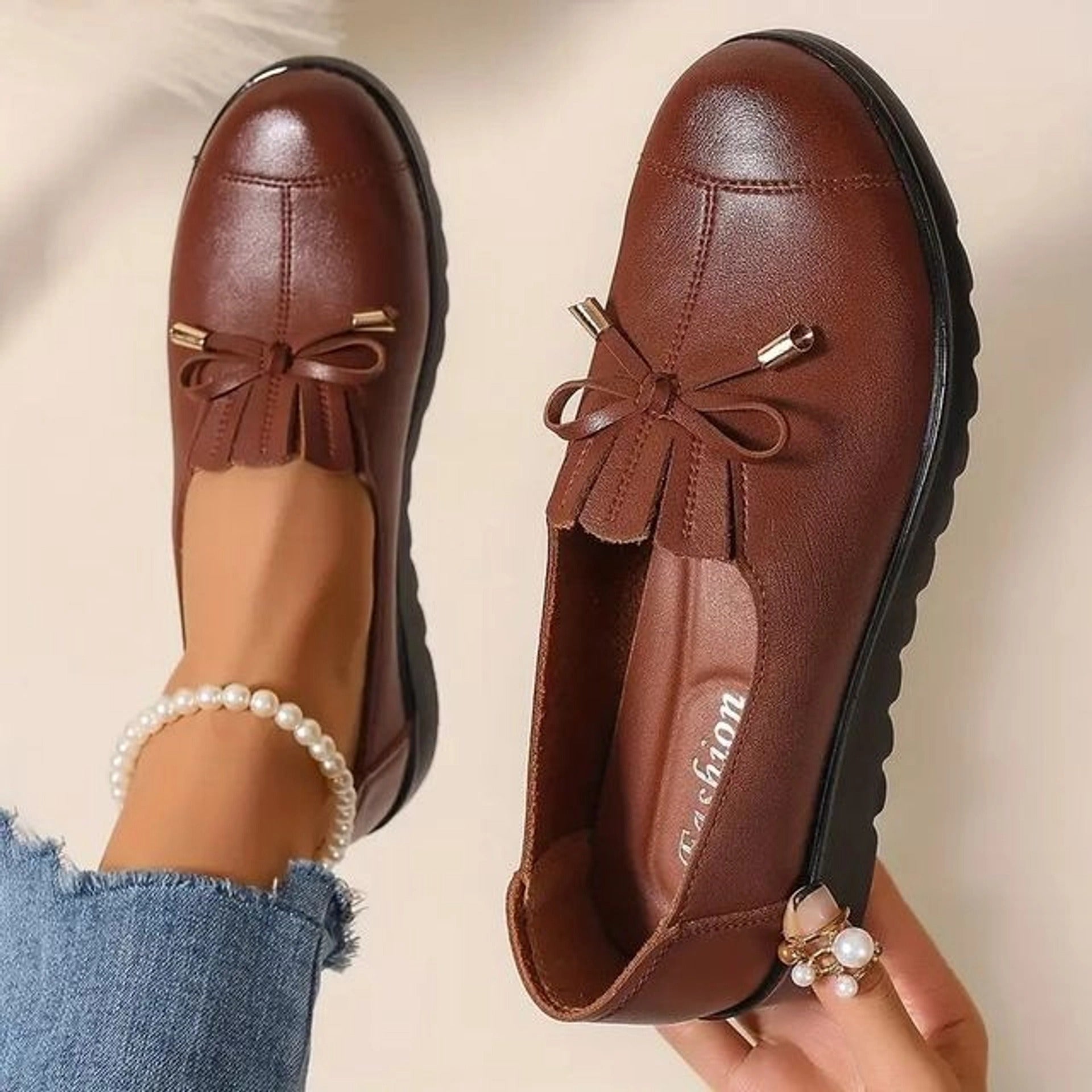 Slip-On-Mokassins für Damen 