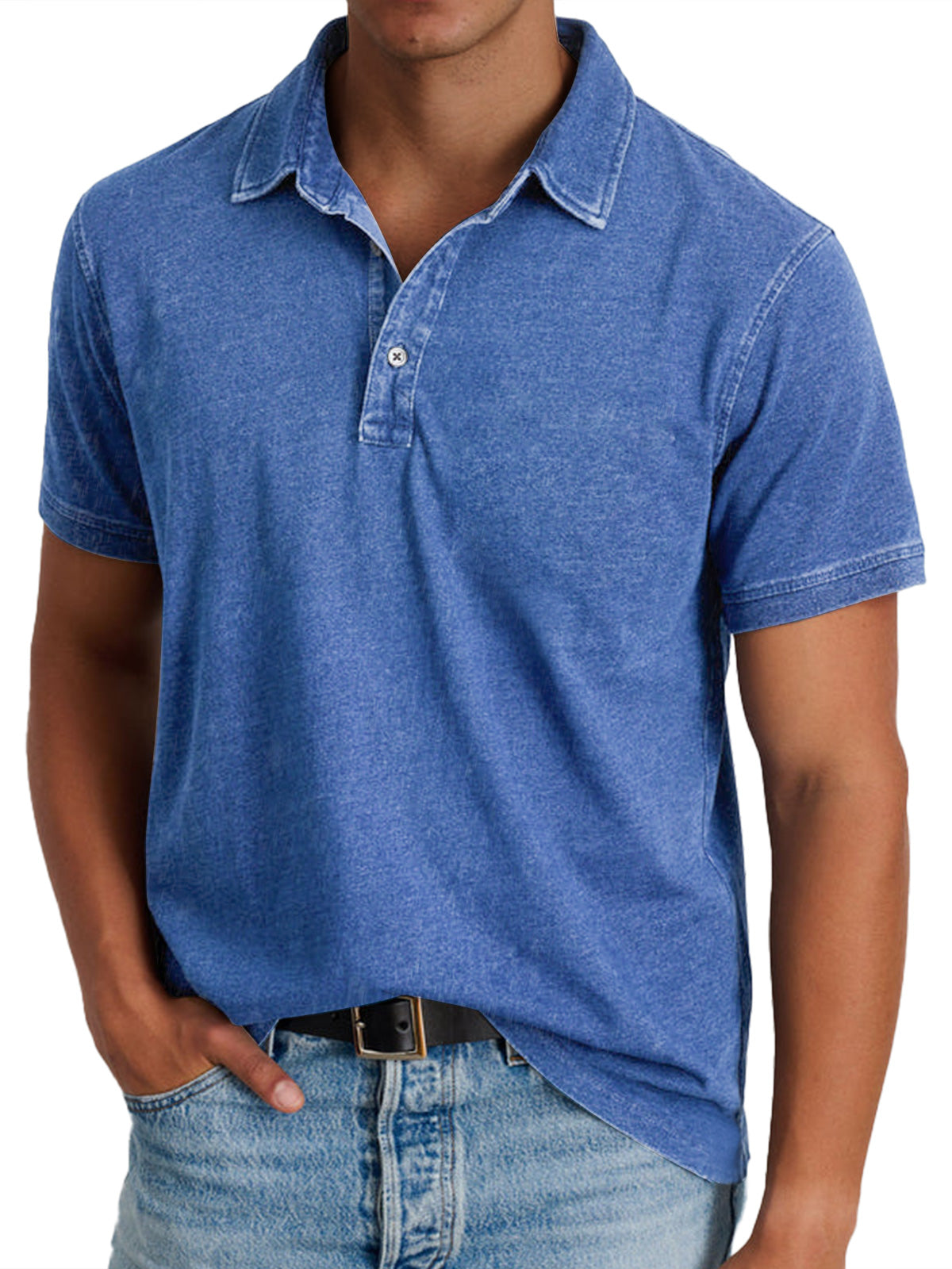 Menno | Klassisches Poloshirt Blau 