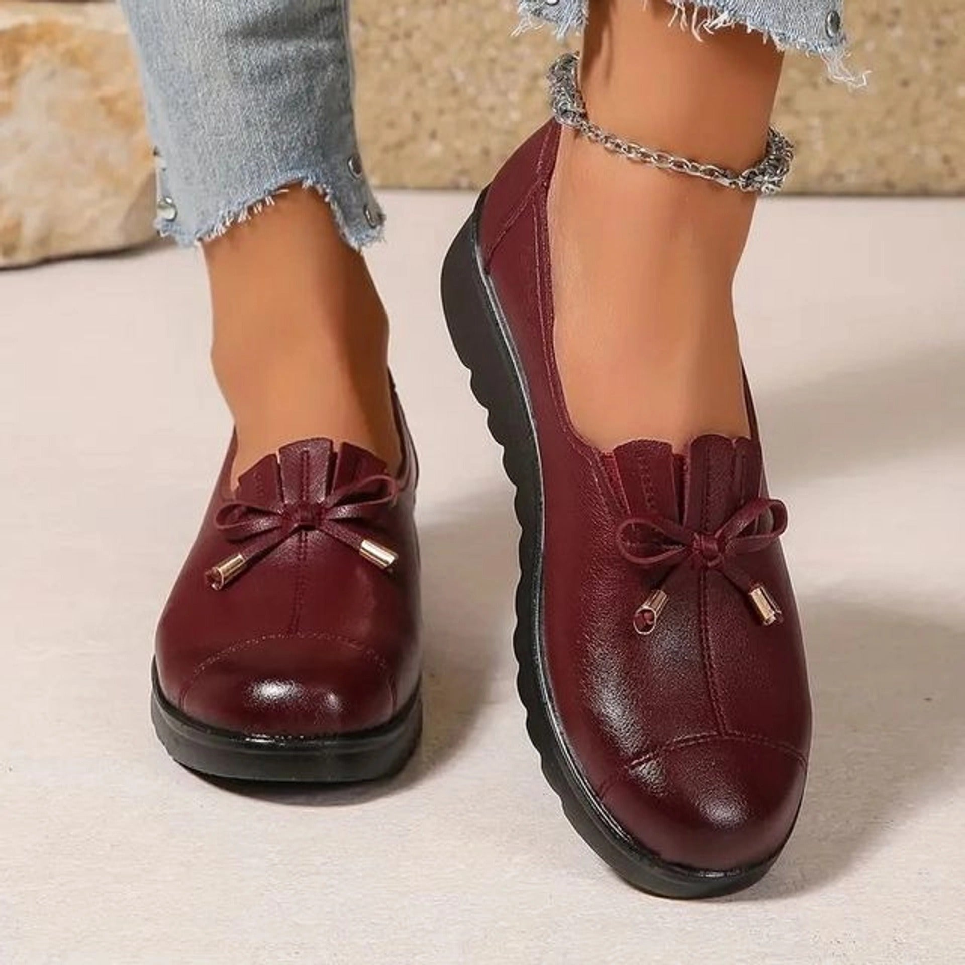 Slip-On-Mokassins für Damen 