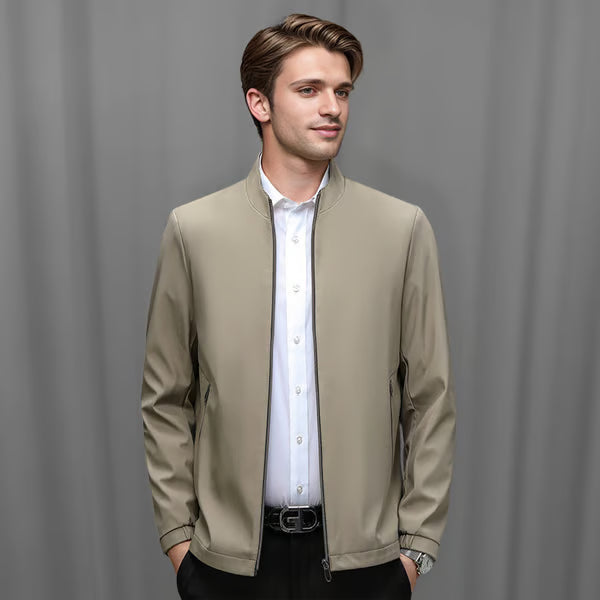 Herrenjacke mit Stehkragen und Reißverschluss 