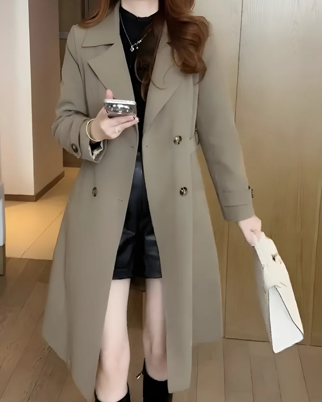 Zweireihiger Trenchcoat für Damen 