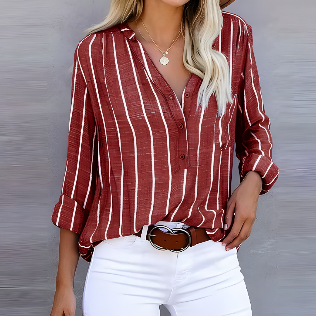 Mathilda | Moderne gestreifte Bluse