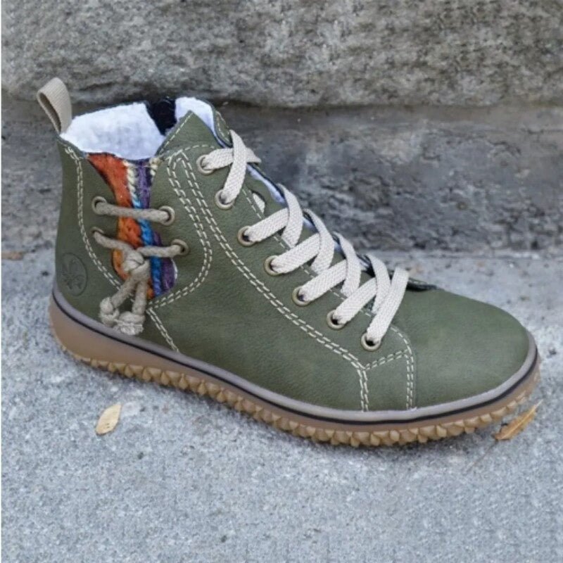 Wasserdichte orthopädische Stiefeletten im Retro-Stil für Damen 