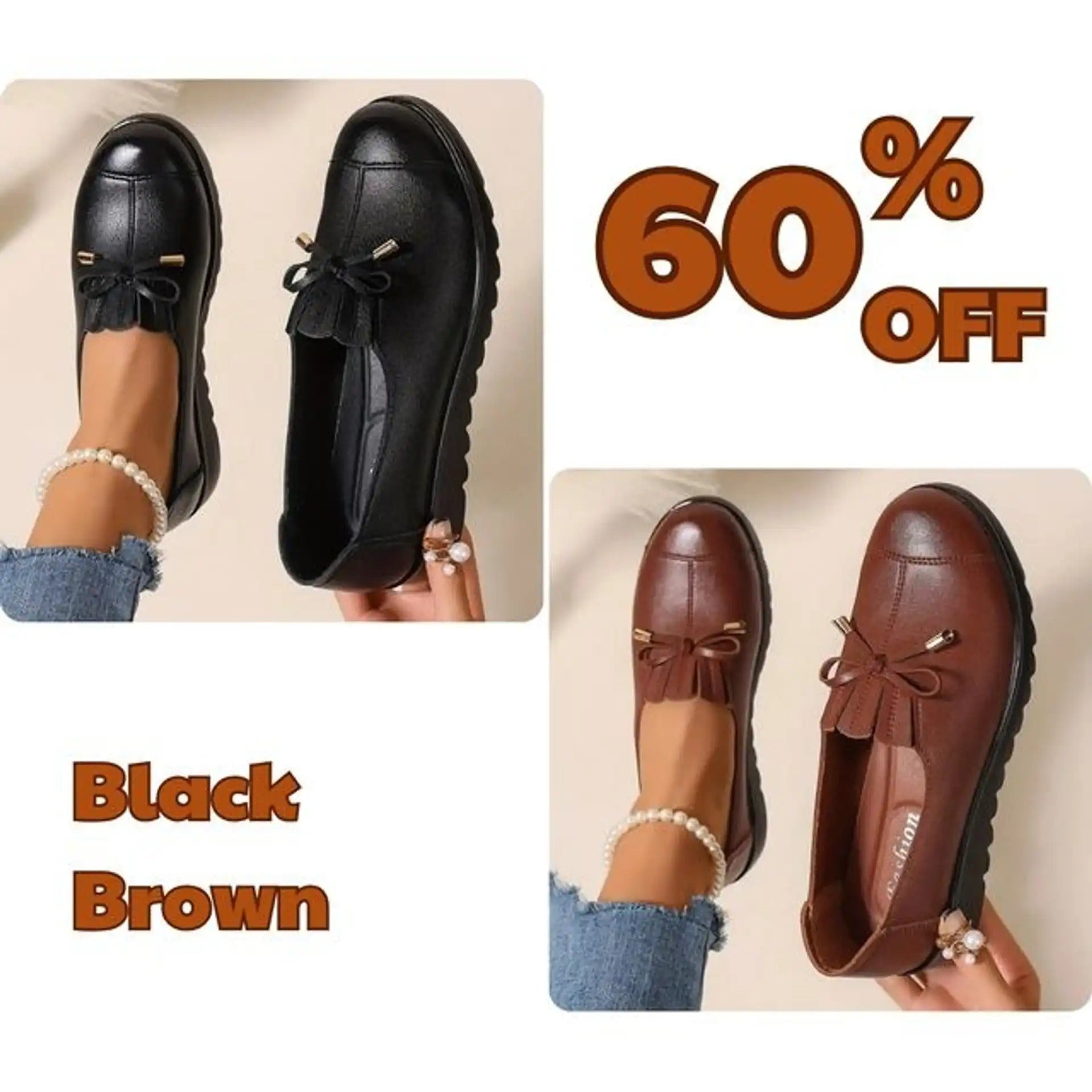Slip-On-Mokassins für Damen 