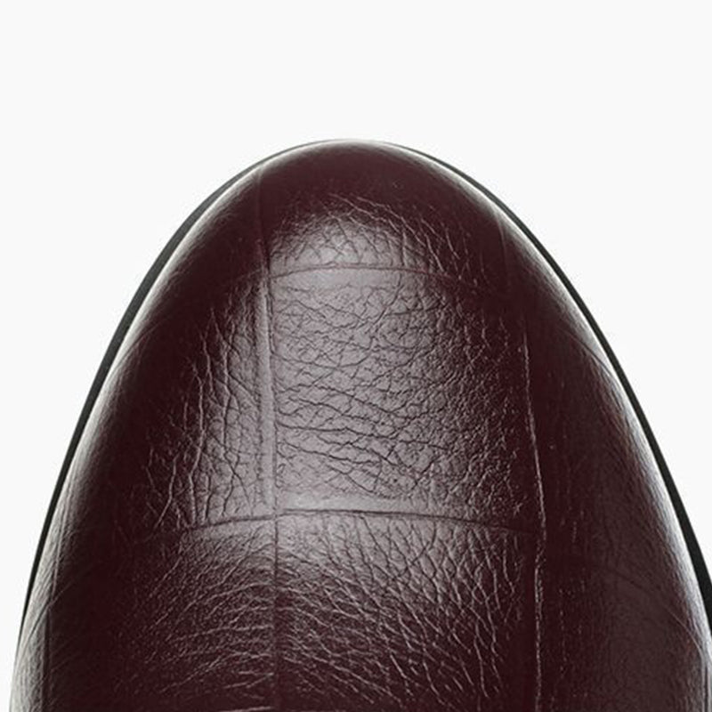 Elegante Slip-On-Keilschuhe aus Leder 