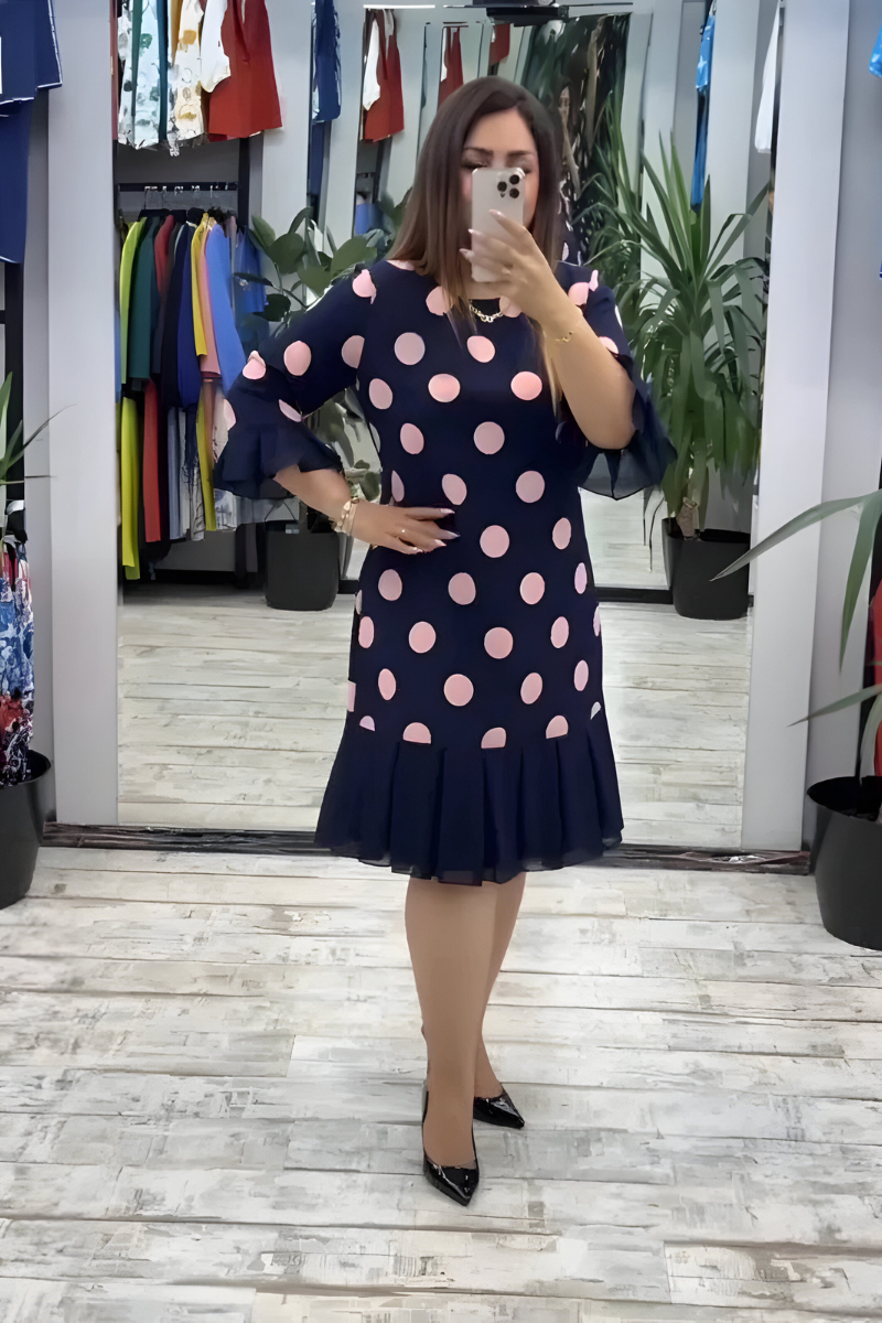 Rosa | Leichtes Polka Dot Kleid