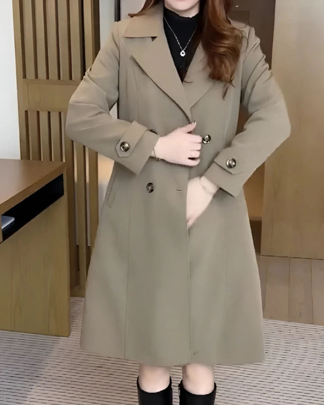Zweireihiger Trenchcoat für Damen 