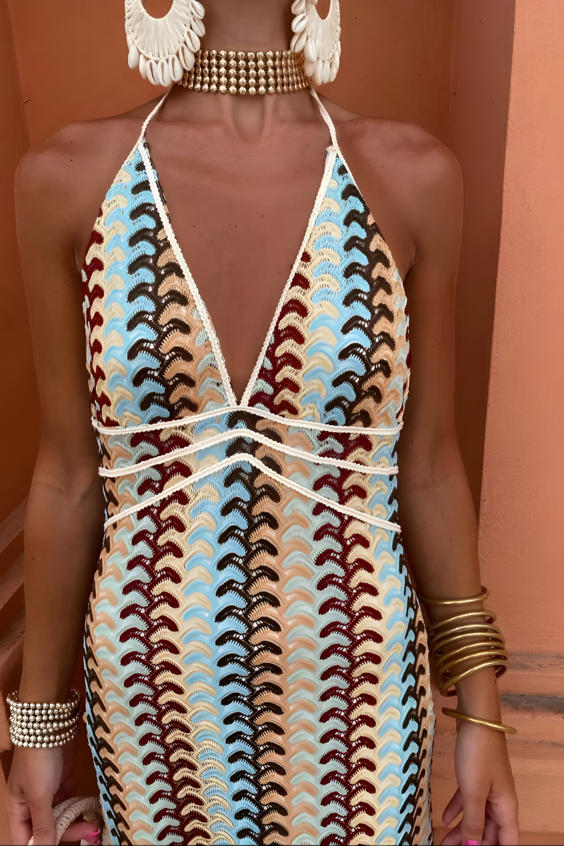 Solena™ | Boho-Maxikleid mit offenem Rücken