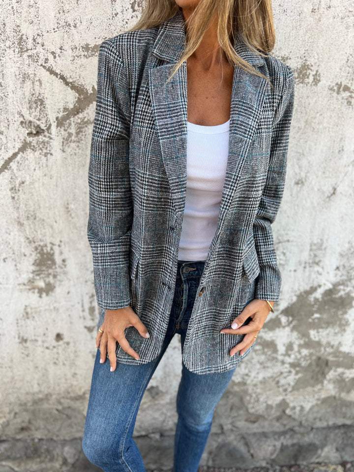Lässiger karierter Blazer 