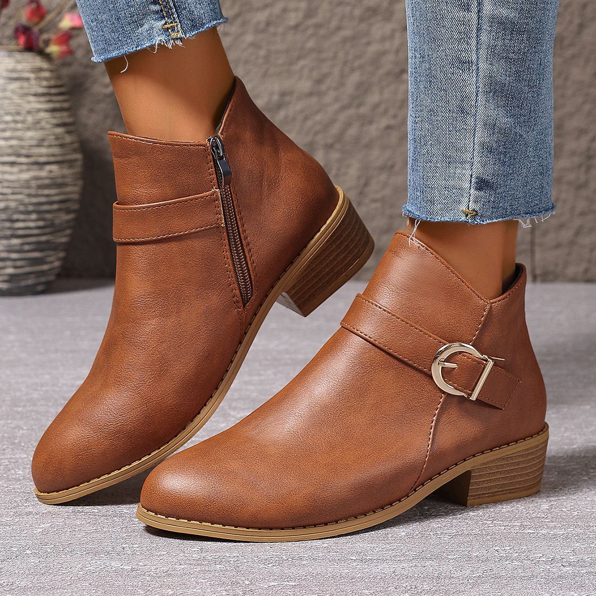 Rutschfeste orthopädische Stiefeletten für Damen 