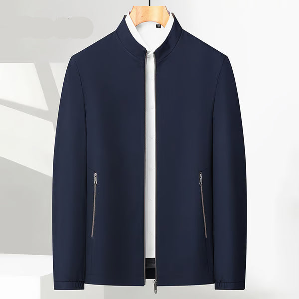 Herrenjacke mit Stehkragen und Reißverschluss 