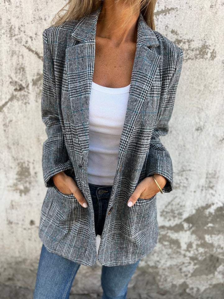 Lässiger karierter Blazer 