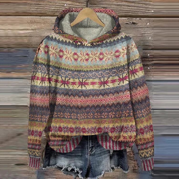 Sofia | Kapuzenpullover mit zeitlosem Muster 