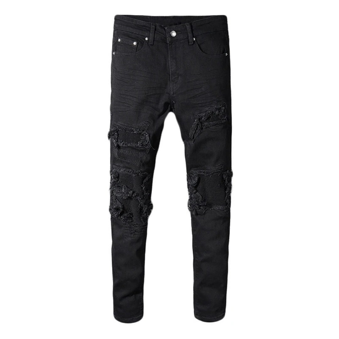 Komplett schwarze Jeans
