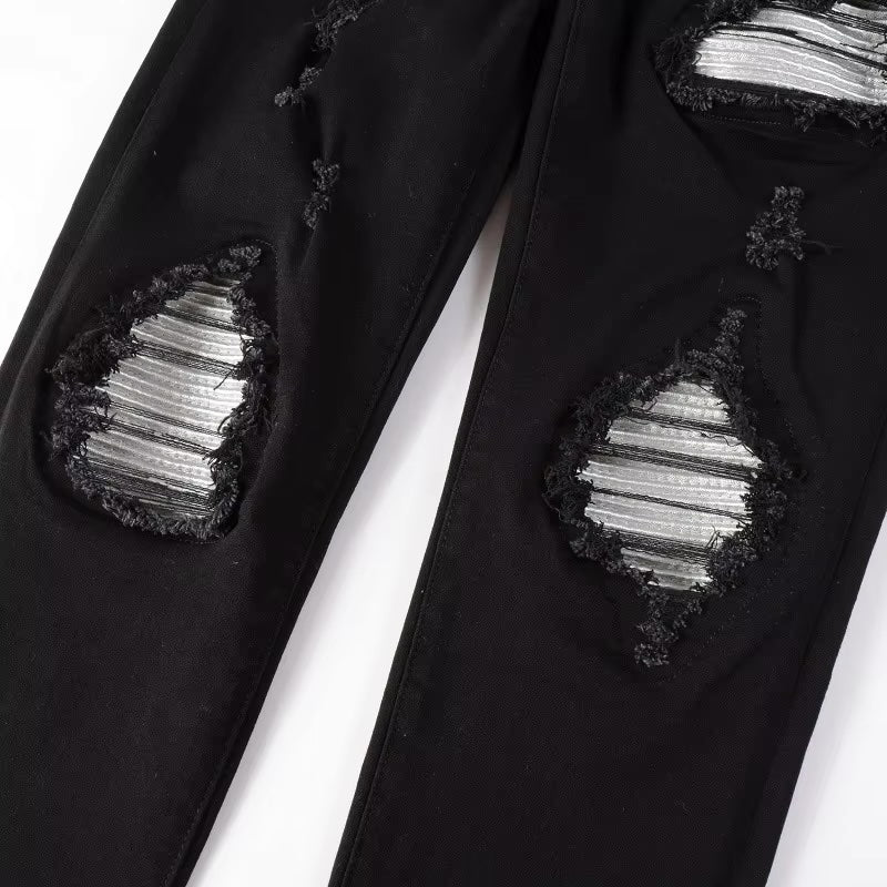 Schwarze Ice-Jeans