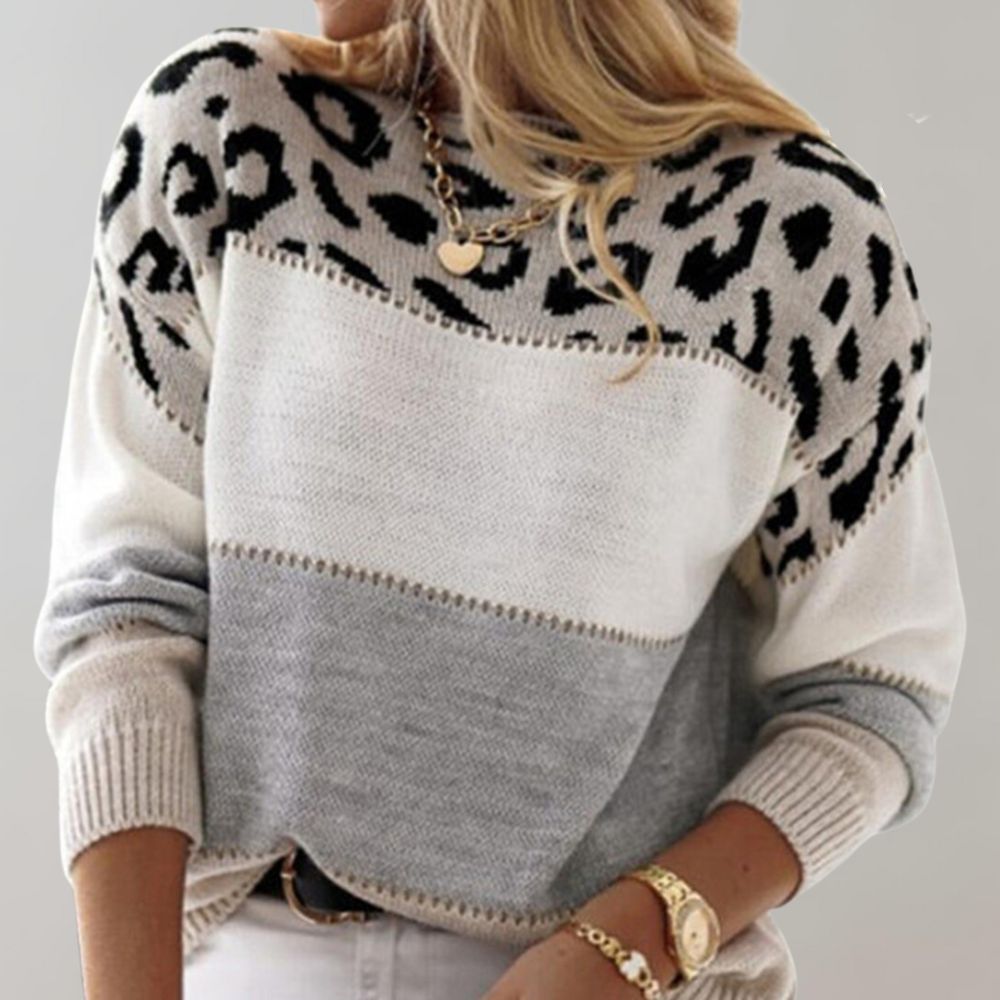Melody | Lässiger Pullover mit Leopardenmuster 