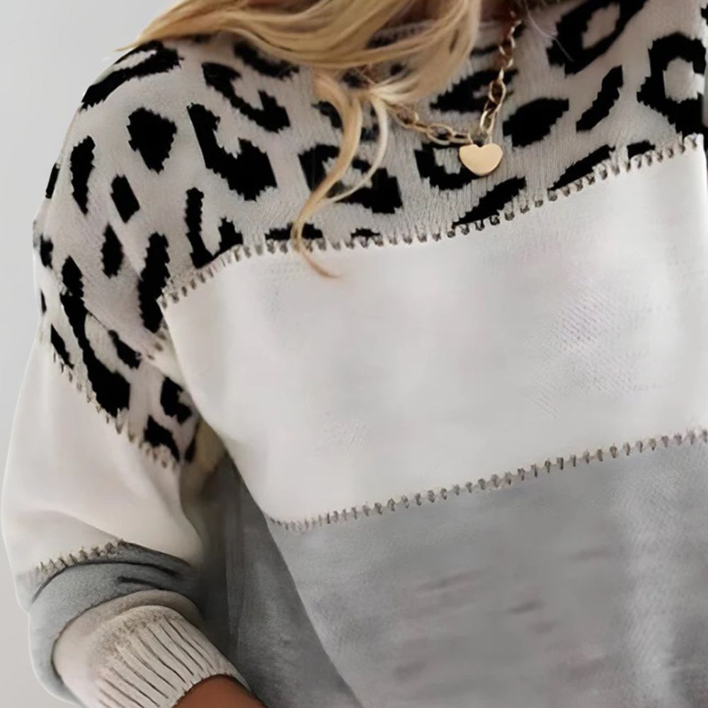 Melody | Lässiger Pullover mit Leopardenmuster 