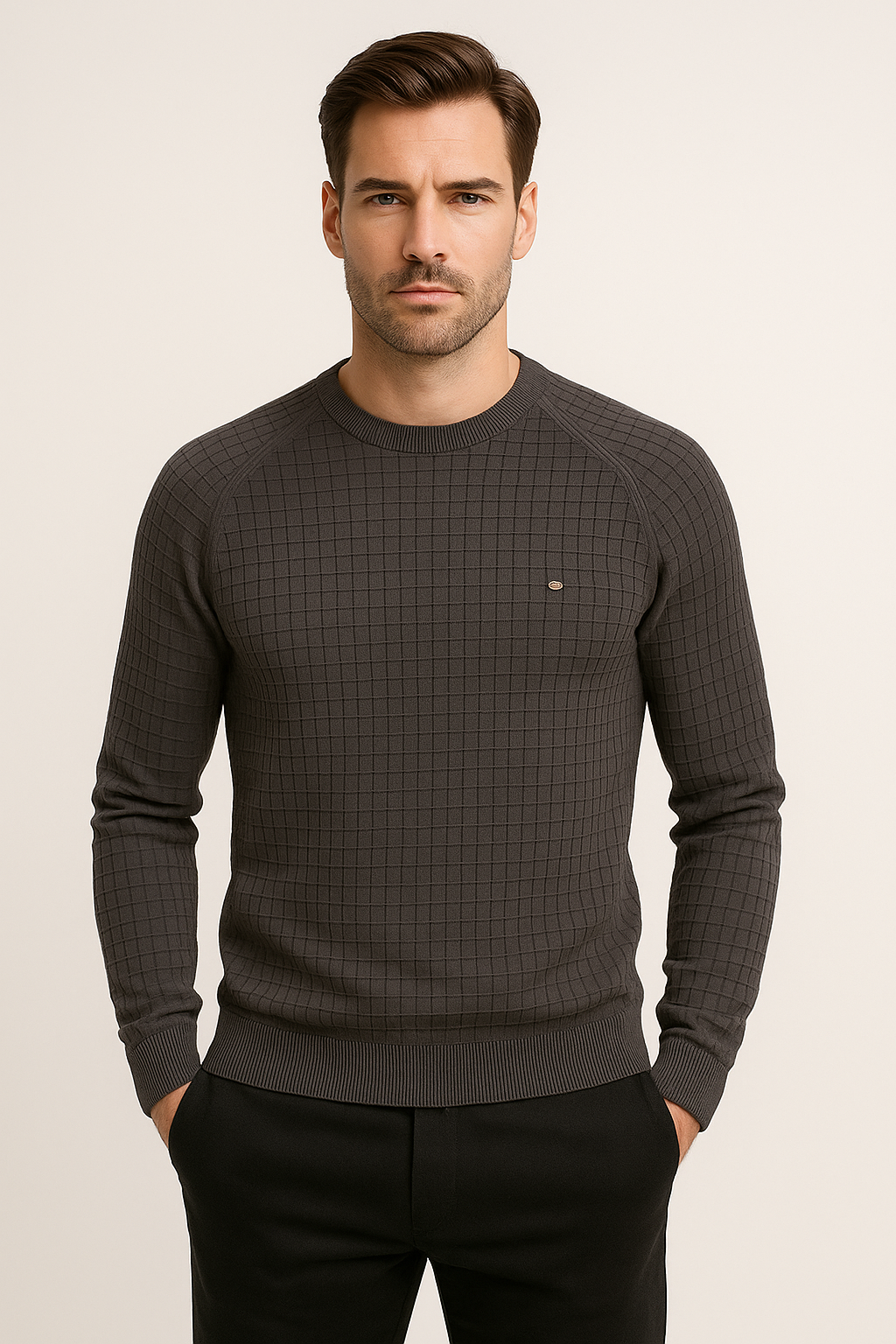 Alrikus | Strukturiertes Rundhals-Sweatshirt