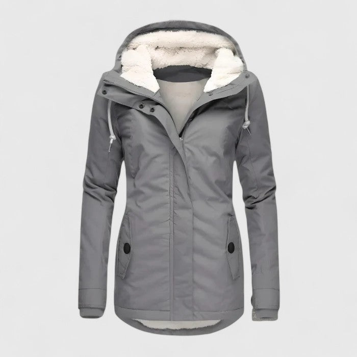 Sylvia | Herbstjacke mit Kapuze 