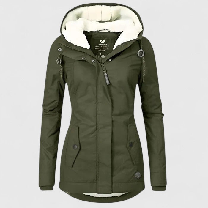 Sylvia | Herbstjacke mit Kapuze 