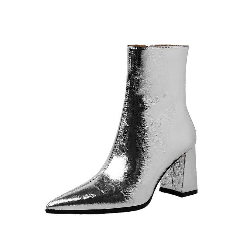 Madelie | Stiefeletten mit schimmerndem Finish