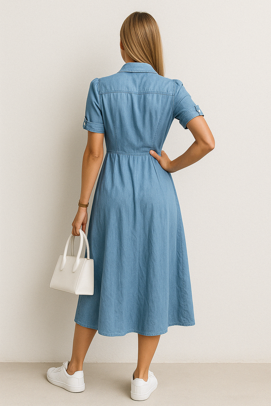 Ingeborga | Klassisches Midikleid aus Denim