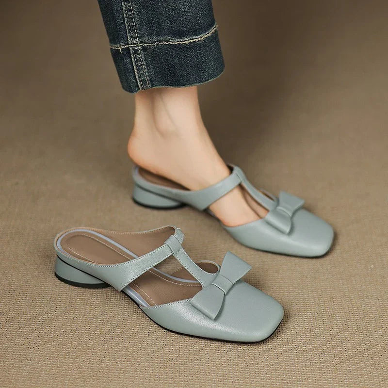 Melanie | Leder-Pantoletten 