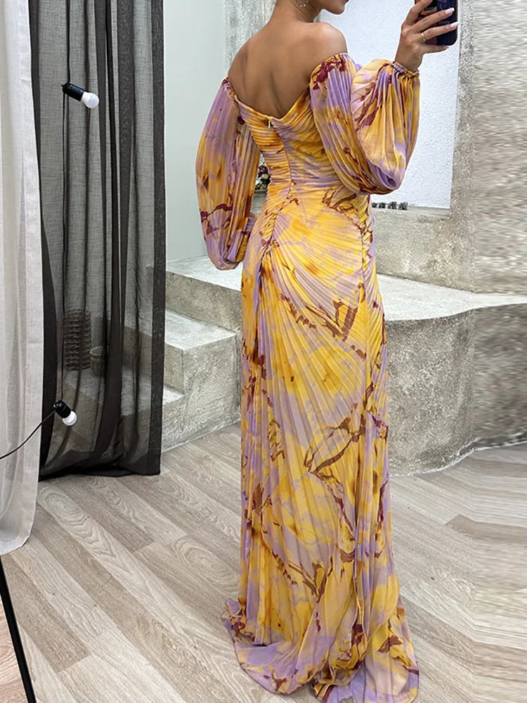 Cecilia | Stilvolles schulterfreies Maxikleid