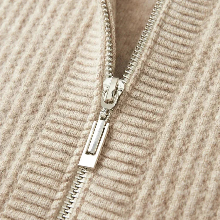 Tyrone | Kaschmir-Kapuzenpullover mit Reißverschluss