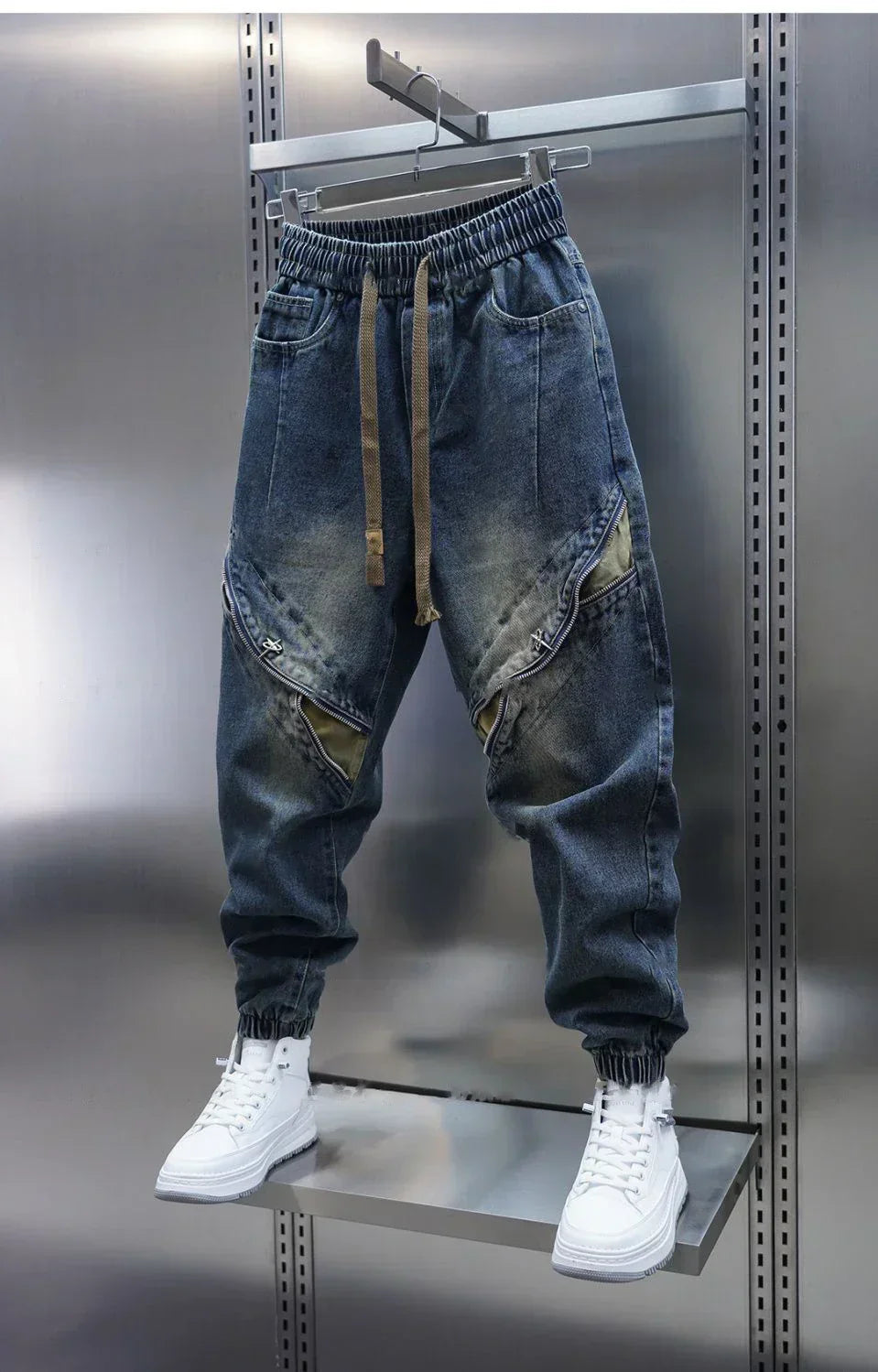 Laurent™ | Baggy-Jeanshose mit Gürtel