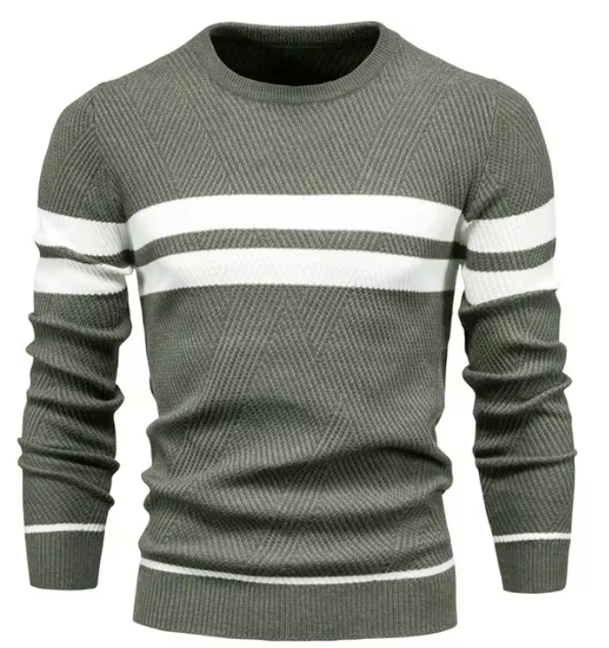 Koelmann | Stylischer Herrenpullover mit Fischgrätenmuster