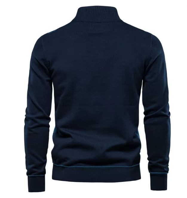 Koelmann | Herren-Pullover mit halbem Reißverschluss 