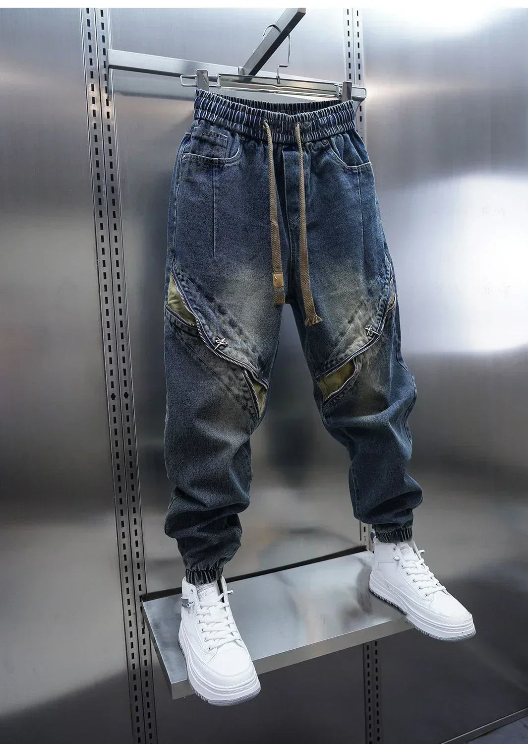 Laurent™ | Baggy-Jeanshose mit Gürtel