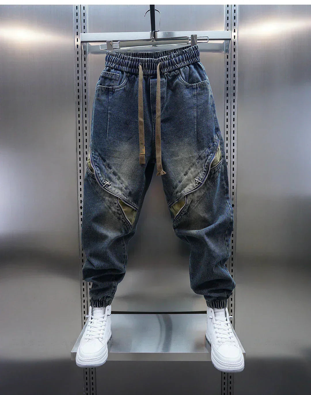 Laurent™ | Baggy-Jeanshose mit Gürtel