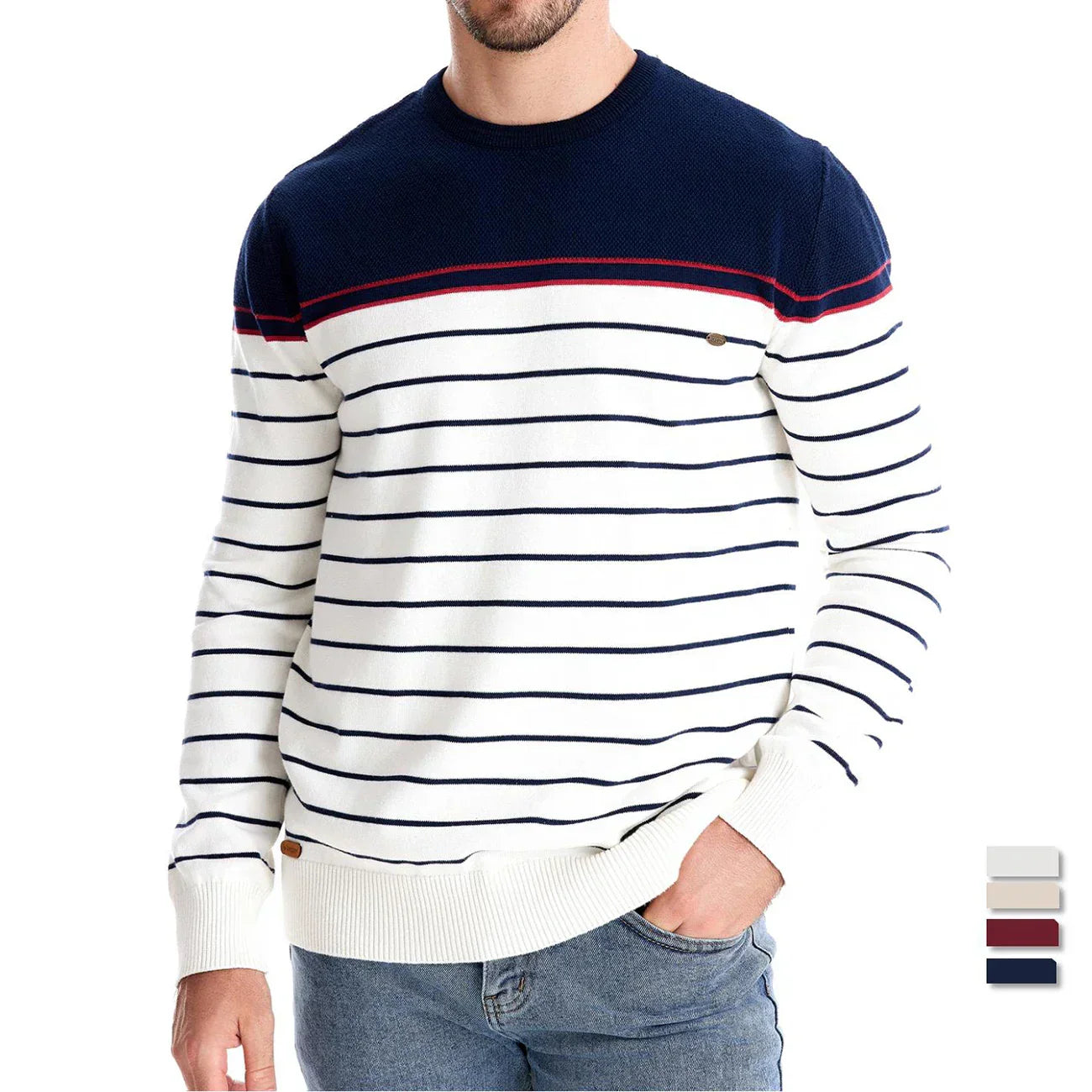 Koelman | Herrenpullover mit Streifenmuster 
