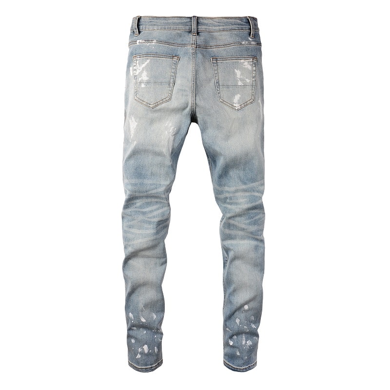 Fleckige Jeans
