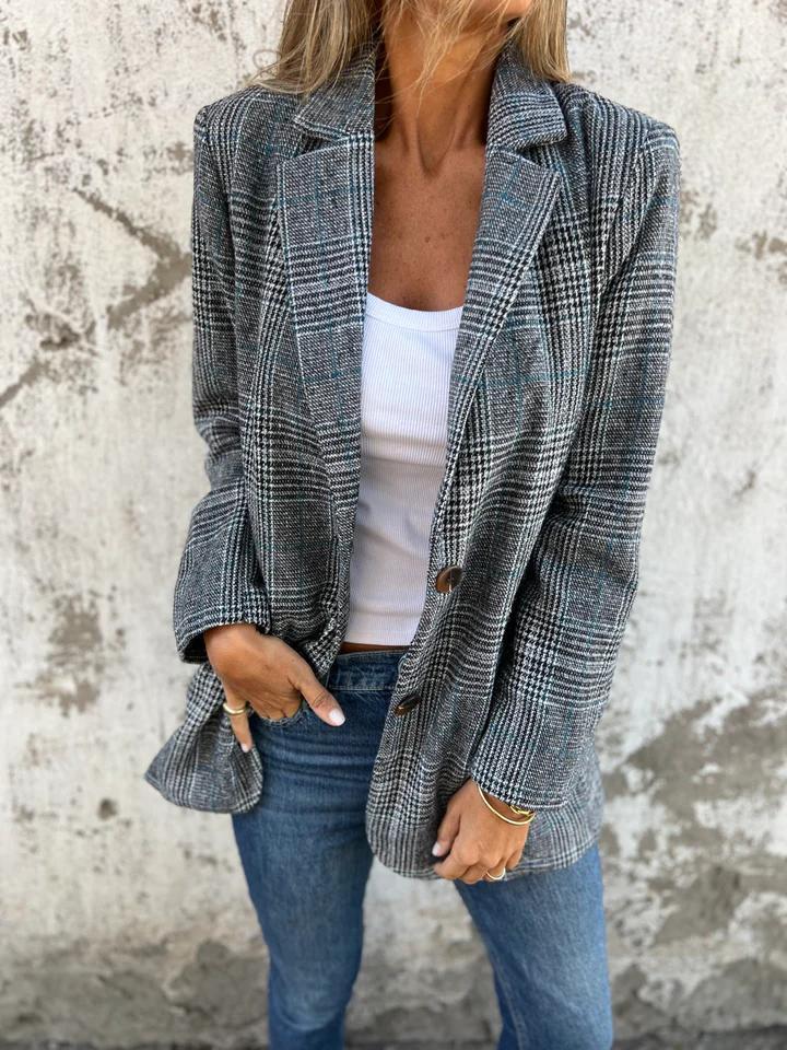 Lässiger karierter Blazer 
