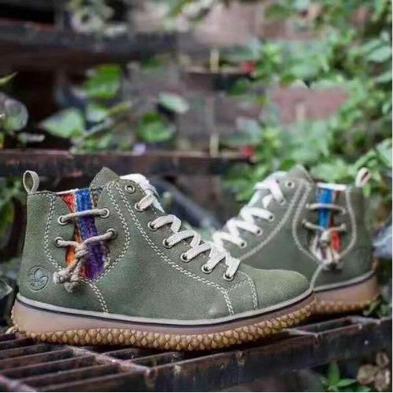 Wasserdichte orthopädische Stiefeletten im Retro-Stil für Damen 