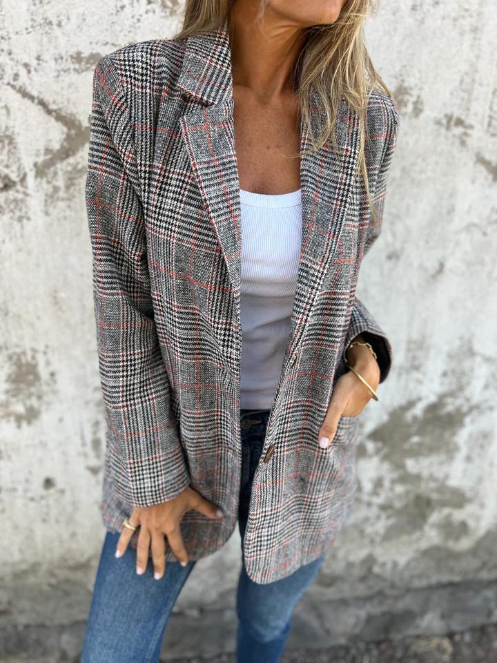 Lässiger karierter Blazer 