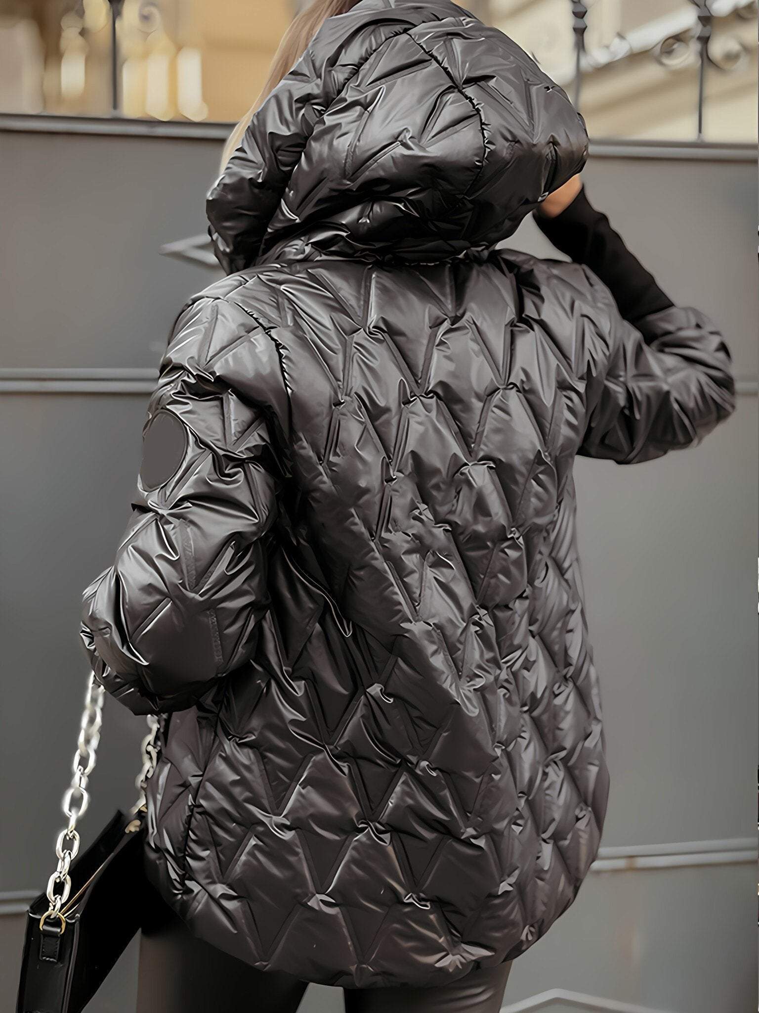 Damen-Kapuzenjacke aus Baumwolle 