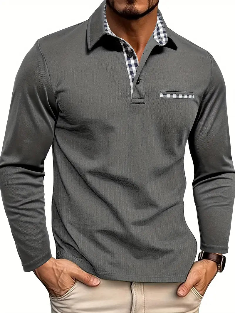 Langärmliges Poloshirt