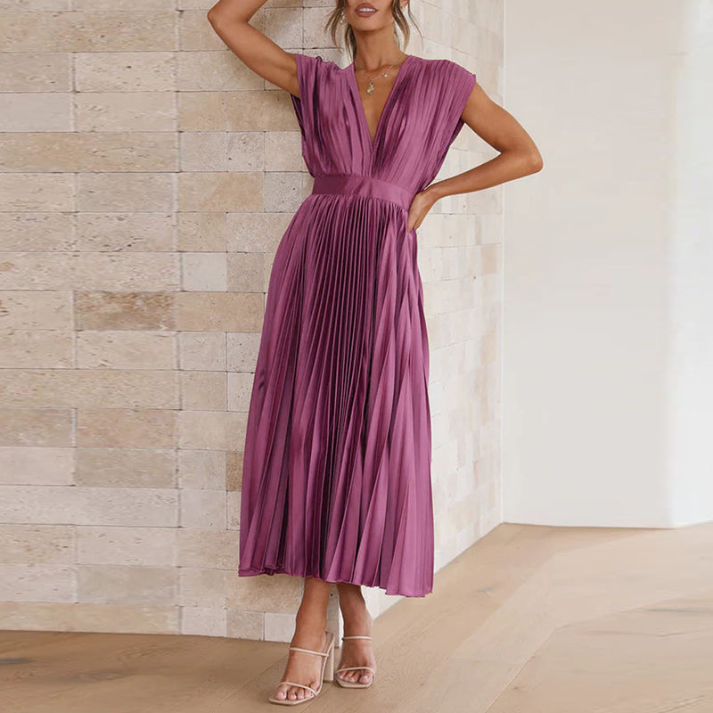 Lianna | Anmutiges Midikleid mit V-Ausschnitt