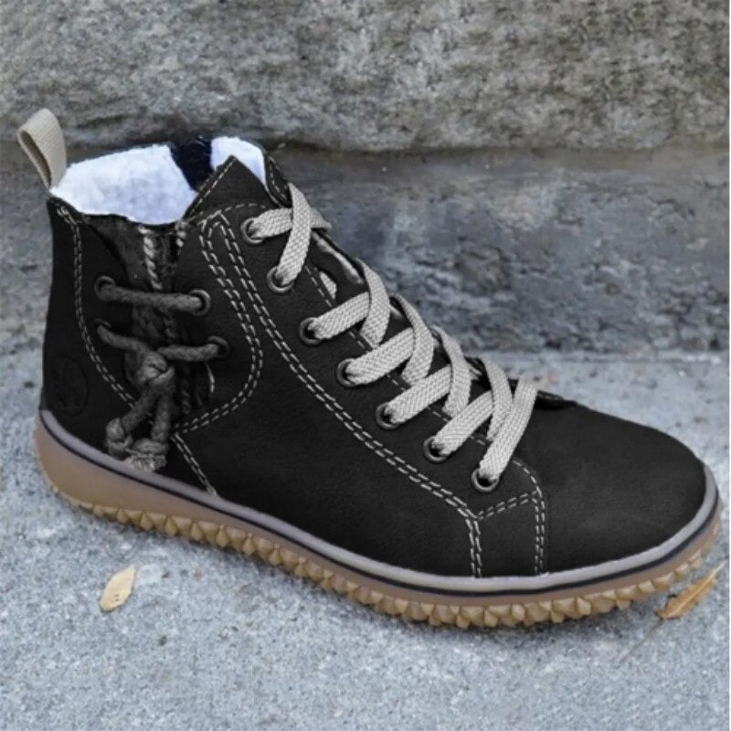 Wasserdichte orthopädische Stiefeletten im Retro-Stil für Damen 