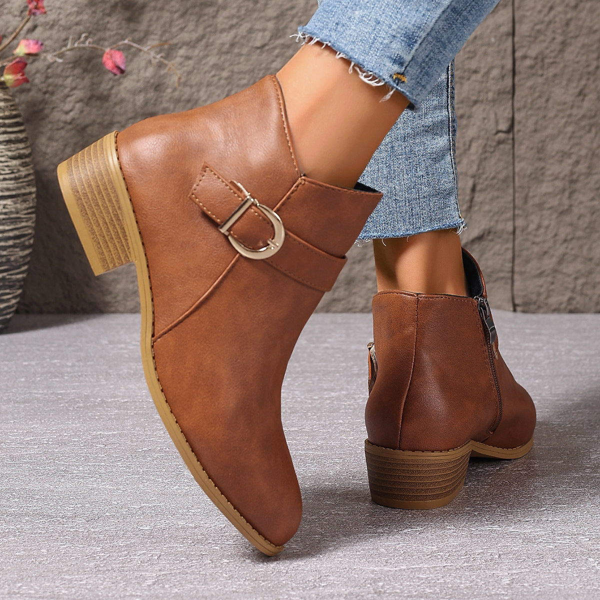 Rutschfeste orthopädische Stiefeletten für Damen 