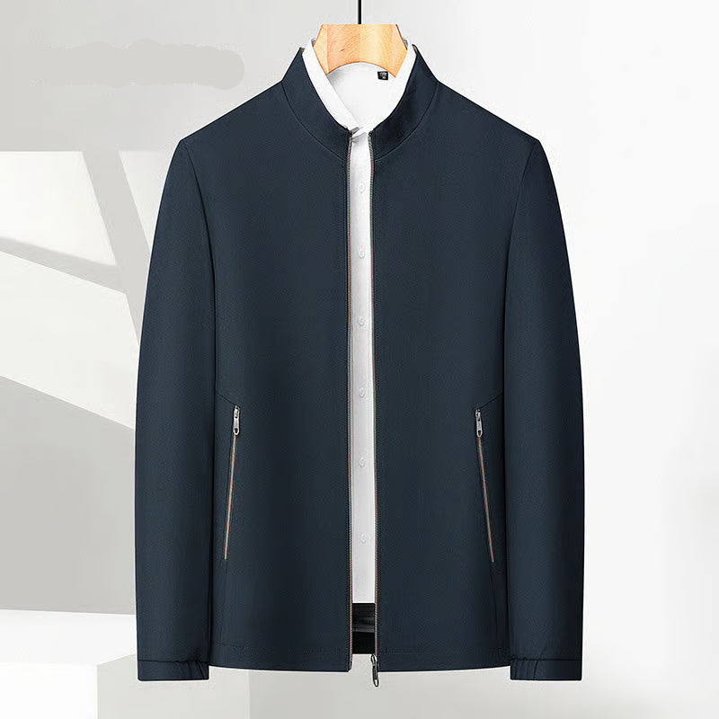 Herrenjacke mit Stehkragen und Reißverschluss 