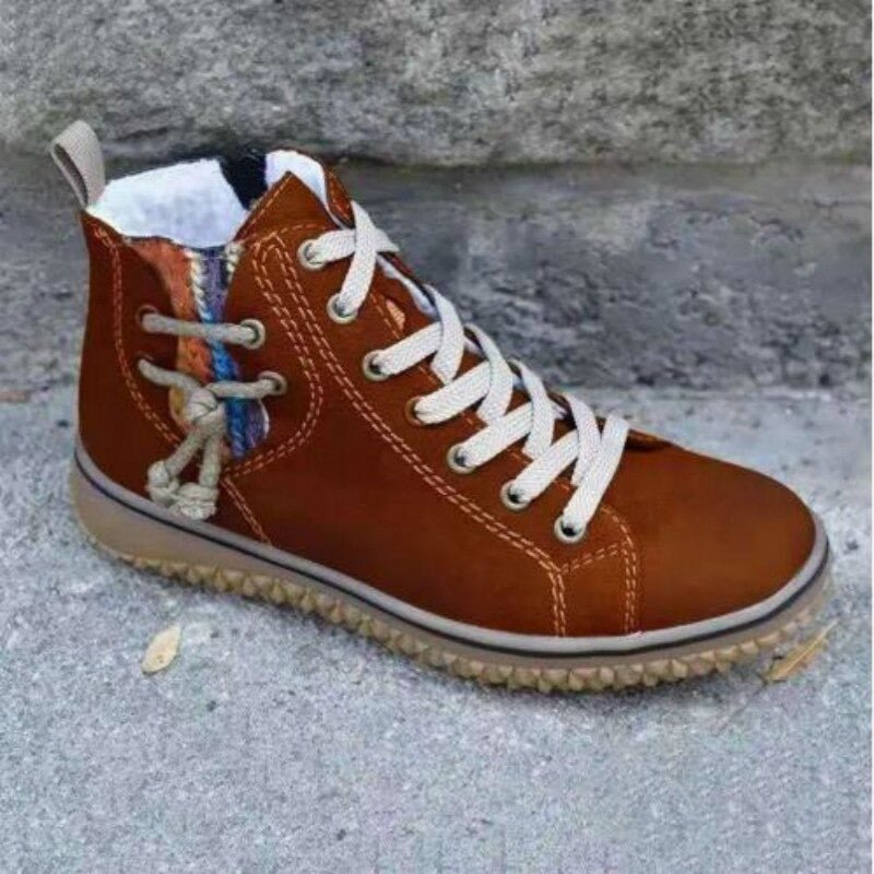 Wasserdichte orthopädische Stiefeletten im Retro-Stil für Damen 