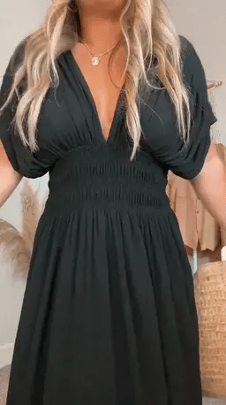 Gesmoktes Maxikleid