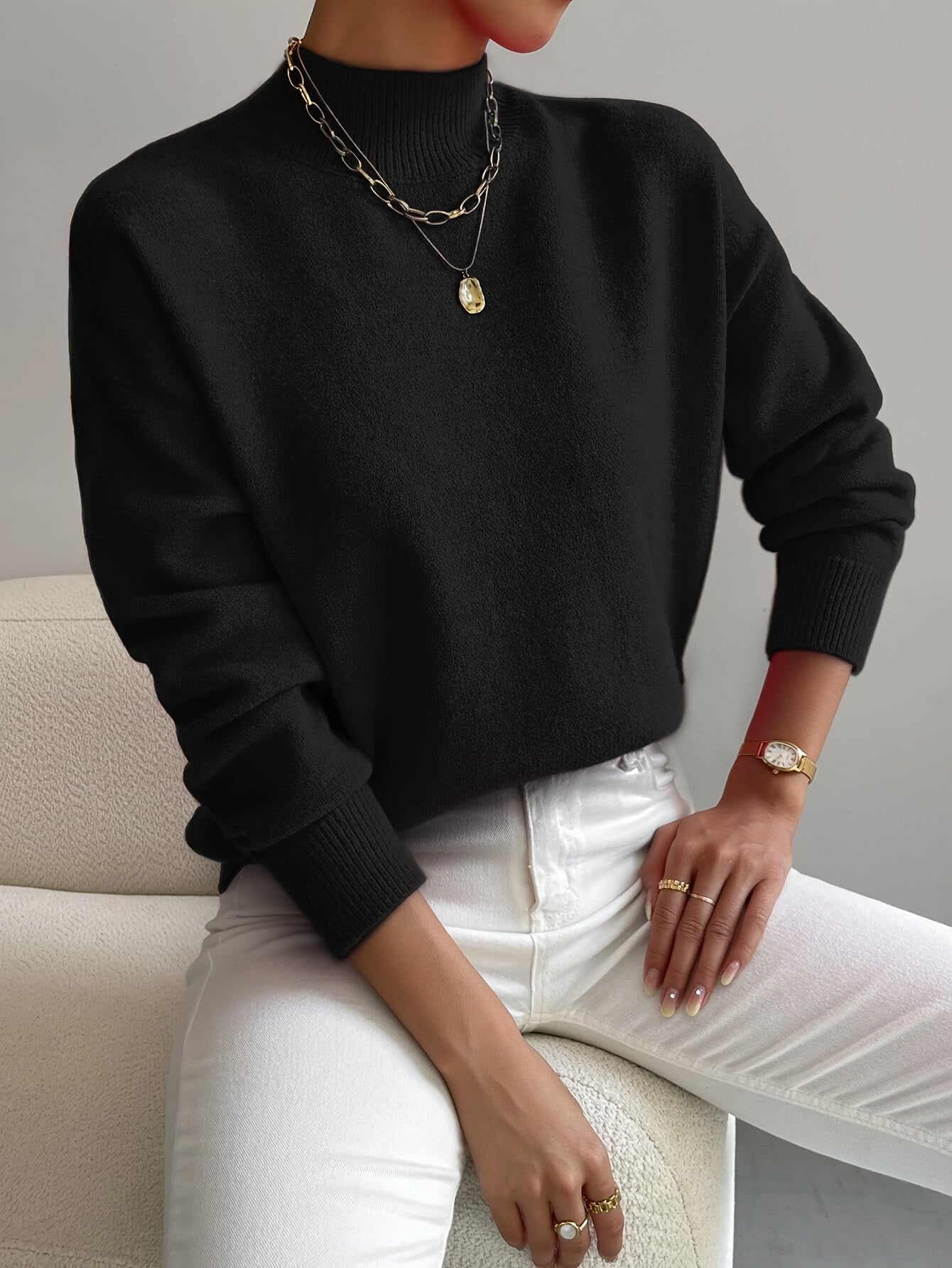 Lena | Eleganter Rollkragenpullover 