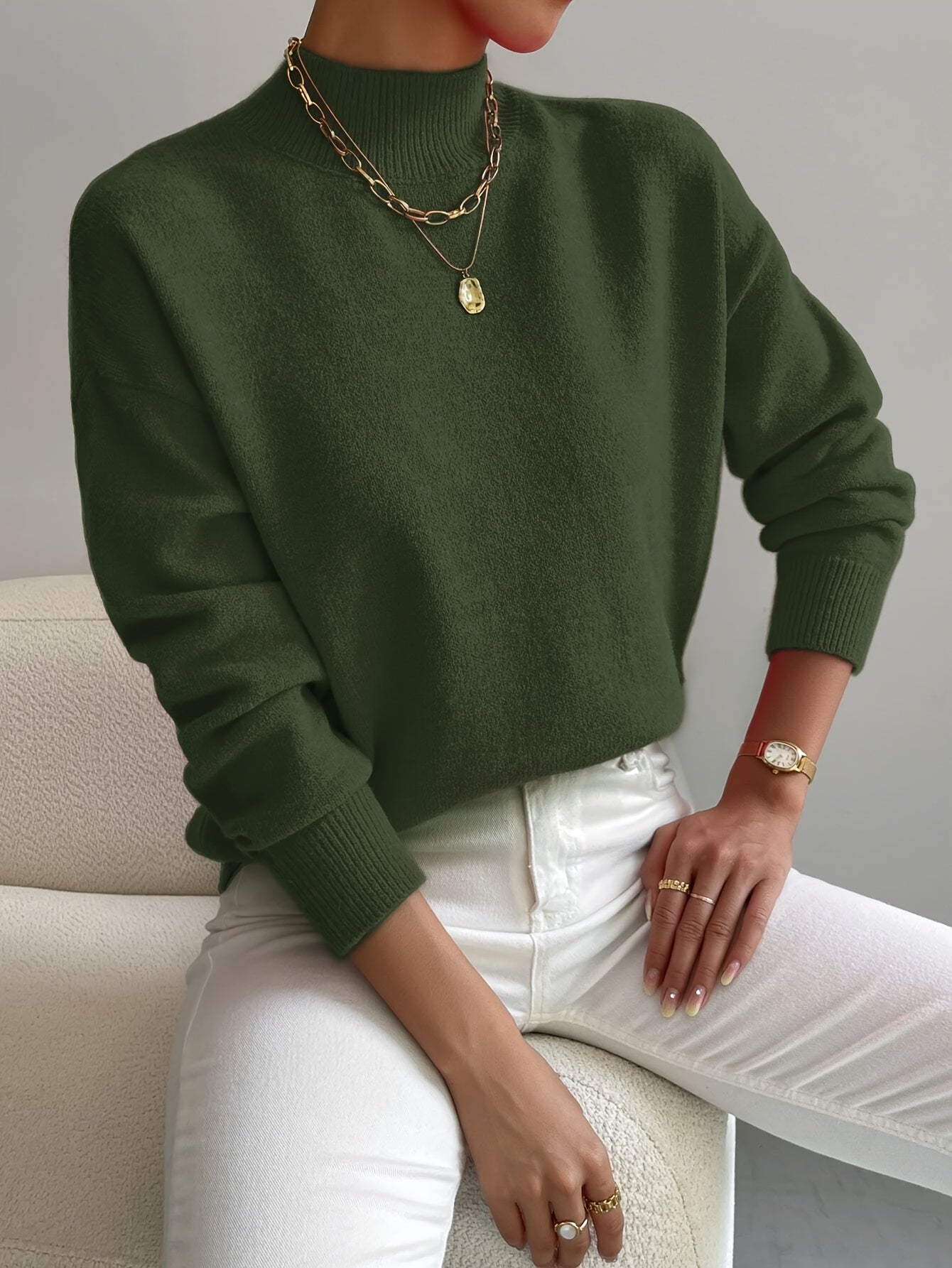Lena | Eleganter Rollkragenpullover 