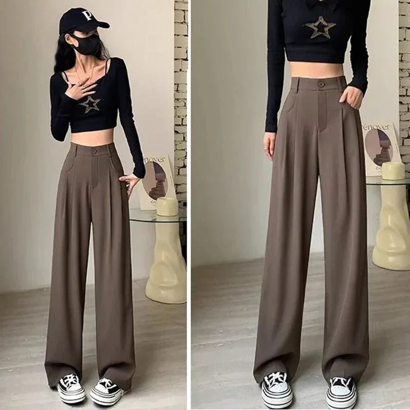 Elanvia | Hose mit hohem Bund und weitem Bein